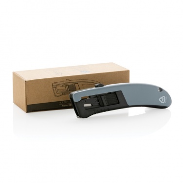 Logotrade promotional giveaway image of: RCS certified recycled plastic Auto retract safety knife