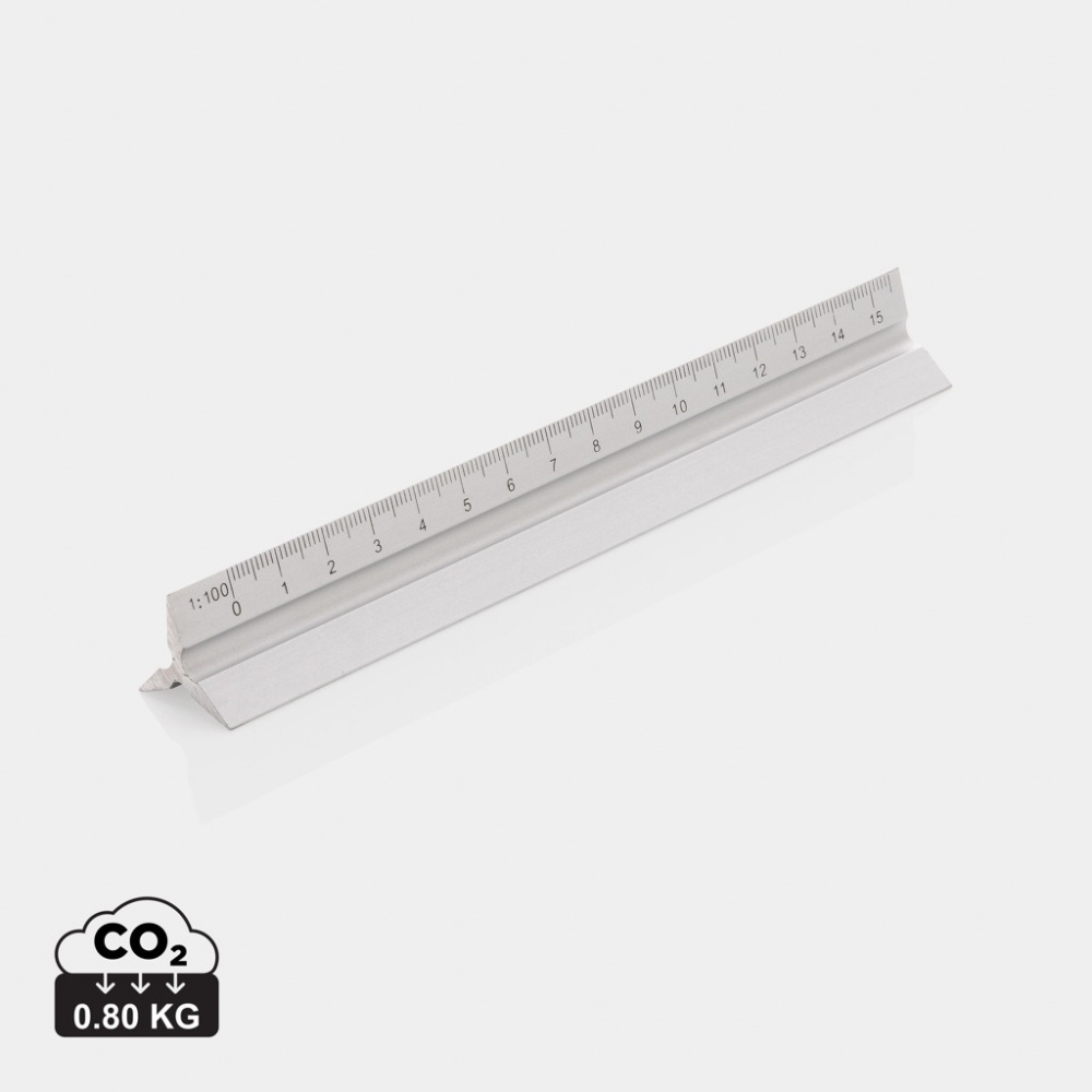 Logotrade corporate gift image of: 15cm. Aluminum triangular ruler