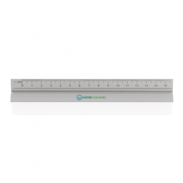 Logo trade advertising product photo of: 15cm. Aluminum triangular ruler