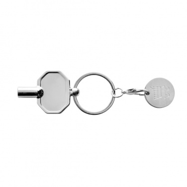 Logotrade promotional giveaway picture of: RCS recycled zinc alloy radiator key keychain with coin
