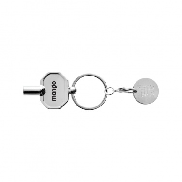 Logo trade promotional products picture of: RCS recycled zinc alloy radiator key keychain with coin