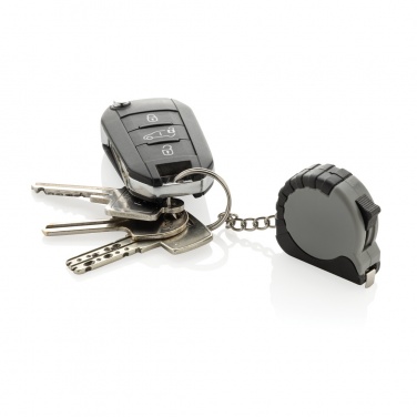 Logotrade promotional item image of: MeasureMate RCS reycled ABS 1 meter tape keychain