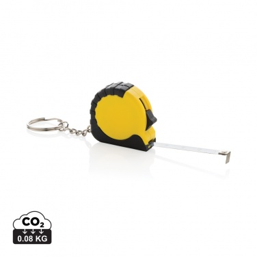 Logotrade promotional merchandise picture of: MeasureMate RCS reycled ABS 1 meter tape keychain
