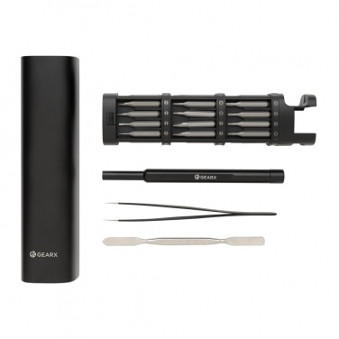 Logo trade promotional item photo of: Gear X RCS recycled aluminum precision screwdriver set 46 pc