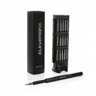 Logo trade promotional giveaway photo of: Gear X RCS recycled aluminum precision screwdriver set 46 pc