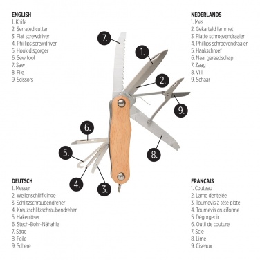 Logo trade advertising products picture of: Wood pocket knife