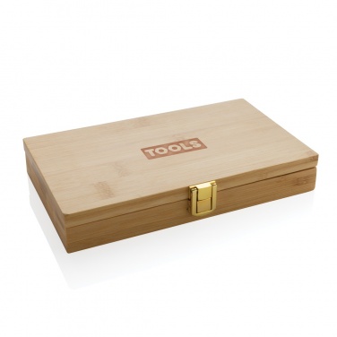 Logo trade corporate gifts image of: Carvine 21 pcs bamboo tool set