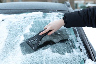 Logo trade promotional merchandise photo of: Polard RCS certified recycled plastic 3-in-1 ice scraper