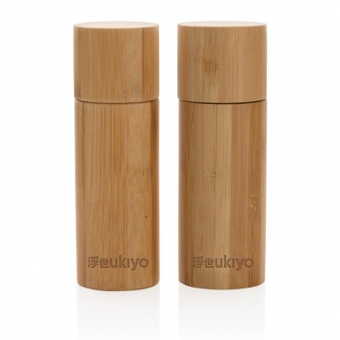 Logotrade promotional merchandise picture of: Ukiyo bamboo salt and pepper mill set