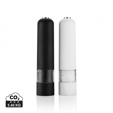 Logo trade promotional gifts picture of: Electric pepper and salt mill set