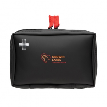 Logo trade advertising products image of: RCS recycled nubuck PU pouch  first aid set