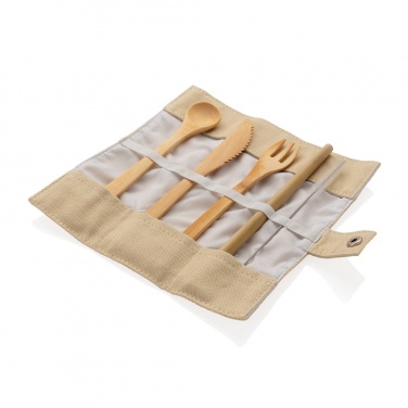 Logotrade promotional giveaway picture of: Reusable bamboo travel cutlery set