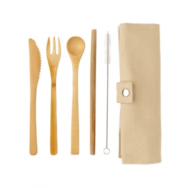 Logotrade business gift image of: Reusable bamboo travel cutlery set