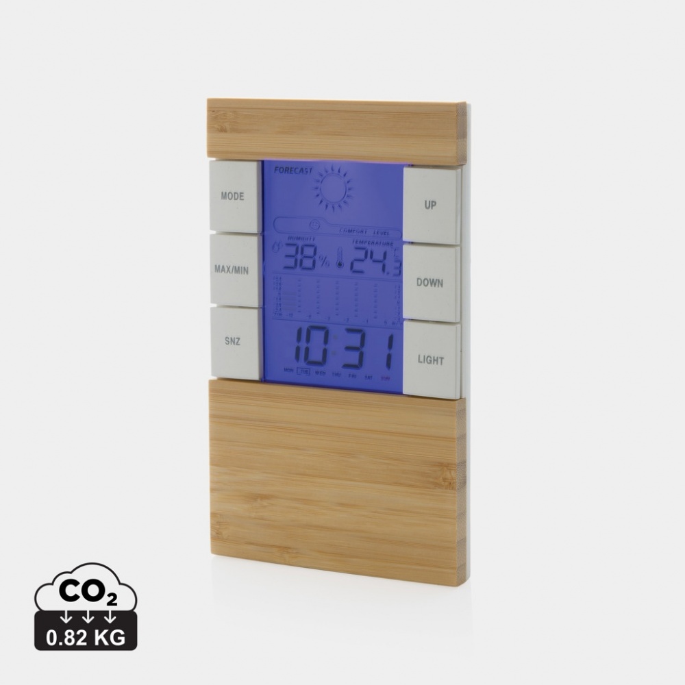 Logotrade promotional gift picture of: Utah RCS rplastic and bamboo weather station