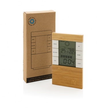 Logo trade promotional products image of: Utah RCS rplastic and bamboo weather station