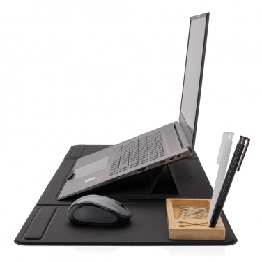 Logo trade business gifts image of: Impact AWARE RPET Foldable desk organizer with laptop stand