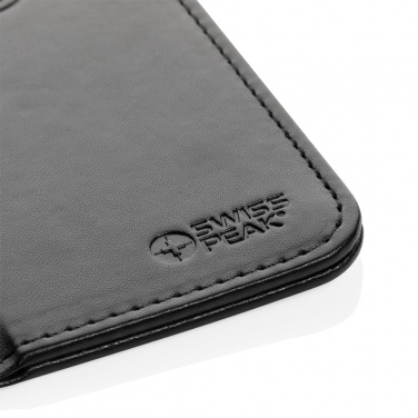 Logo trade promotional giveaway photo of: Swiss Peak RCS recycled PU 10W wireless charging mousepad