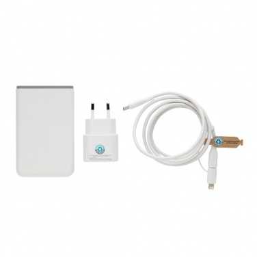 Logo trade advertising products image of: Surge RCS recyled PET 20W type C 3 pcs charging set