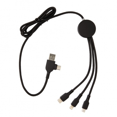 Logotrade promotional product picture of: Light up logo 6-in-1 cable