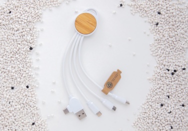 Logotrade promotional item image of: RCS recycled plastic Ontario 6-in-1 round cable