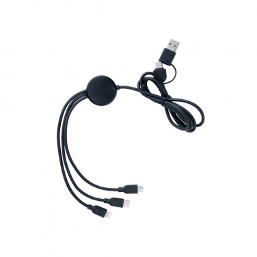 Logo trade promotional gifts picture of: RCS recycled TPE and recycled plastic 6-in-1 cable