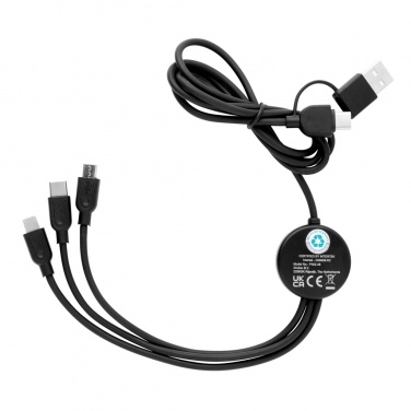 Logotrade business gift image of: RCS recycled TPE and recycled plastic 6-in-1 cable