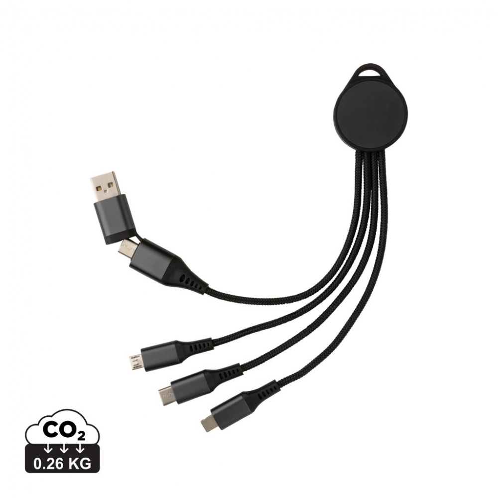 Logotrade promotional gifts photo of: Terra RCS recycled aluminium 6-in-1 charging cable