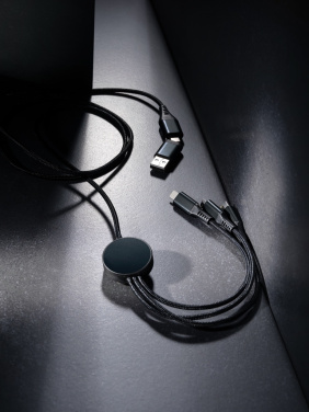 Logo trade promotional gifts picture of: Terra RCS recycled aluminium 120cm 6-in-1 cable