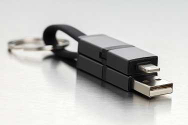 Logo trade promotional gift photo of: Terra recycled aluminum 4 in 1 60W fast charging cable