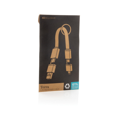 Logotrade promotional products photo of: Terra recycled aluminum 4 in 1 60W fast charging cable