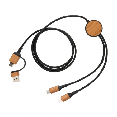 Logotrade promotional merchandise picture of: Ohio RCS certified recycled plastic 6-in-1 cable