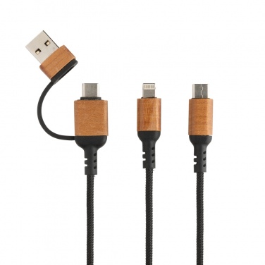 Logo trade corporate gifts picture of: Ohio RCS certified recycled plastic 6-in-1 cable