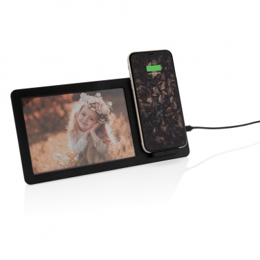 Logo trade promotional gift photo of: 5W Wireless charger and photo frame