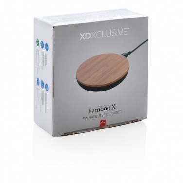 Logo trade business gifts image of: Bamboo X 5W wireless charger