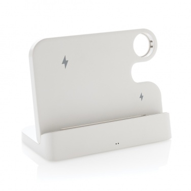 Logotrade business gifts photo of: Joltz RCS recycled plastic dual 15W charger with iWatch slot