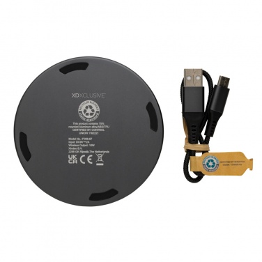 Logotrade promotional item image of: Terra RCS recycled aluminium 10W wireless charger