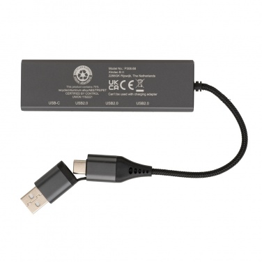 Logotrade corporate gifts photo of: Terra RCS recycled aluminium hub with 3 USB ports