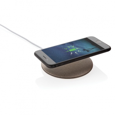 Logo trade corporate gifts image of: 5W Wheat straw wireless charger