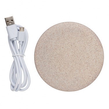 Logo trade advertising products picture of: 5W Wheat straw wireless charger