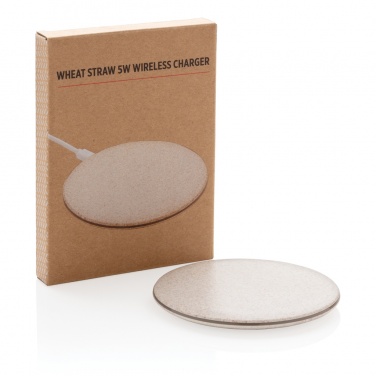 Logo trade corporate gift photo of: 5W Wheat straw wireless charger