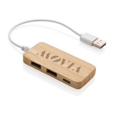 Logotrade corporate gifts photo of: Bamboo hub with Type-C