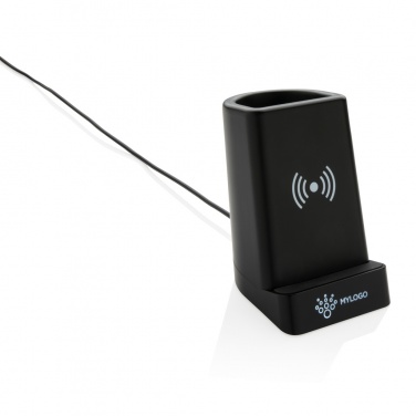 Logo trade promotional merchandise image of: Light up logo 5W wireless charging pen holder