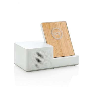 Logo trade promotional gifts picture of: Ontario 5W wireless charger with speaker