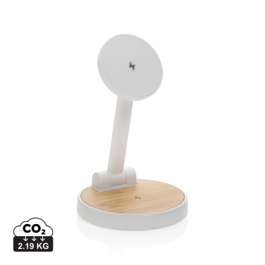 Logo trade promotional merchandise image of: Ontario RCS rplastic 15W magnetic charging 2 in 1 stand
