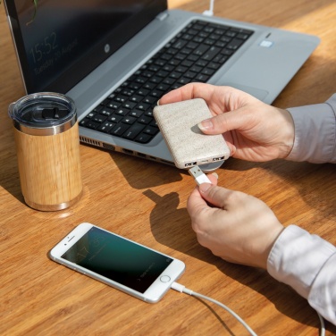 Logotrade promotional items photo of: Wheat Straw 5.000 mAh Pocket Powerbank