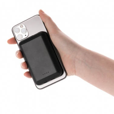 Logo trade promotional product photo of: Magnetic 5.000 mAh 5W wireless powerbank
