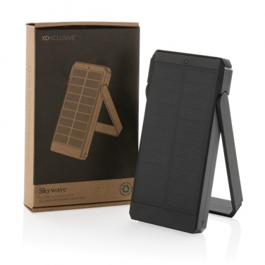 Logo trade corporate gift photo of: Skywave RCS recycled plastic solar powerbank 10000 mAh