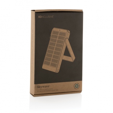 Logo trade corporate gifts picture of: Skywave RCS recycled plastic solar powerbank 10000 mAh