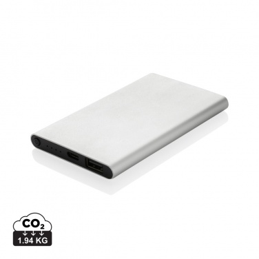 Logo trade promotional items image of: RCS recycled plastic/aluminum 4000 mah powerbank with type C