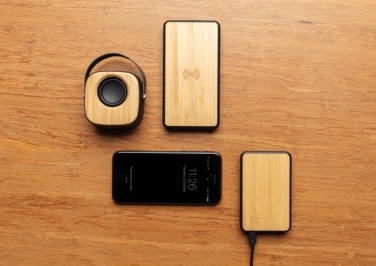 Logo trade advertising products image of: Bamboo 3W Wireless Fashion Speaker